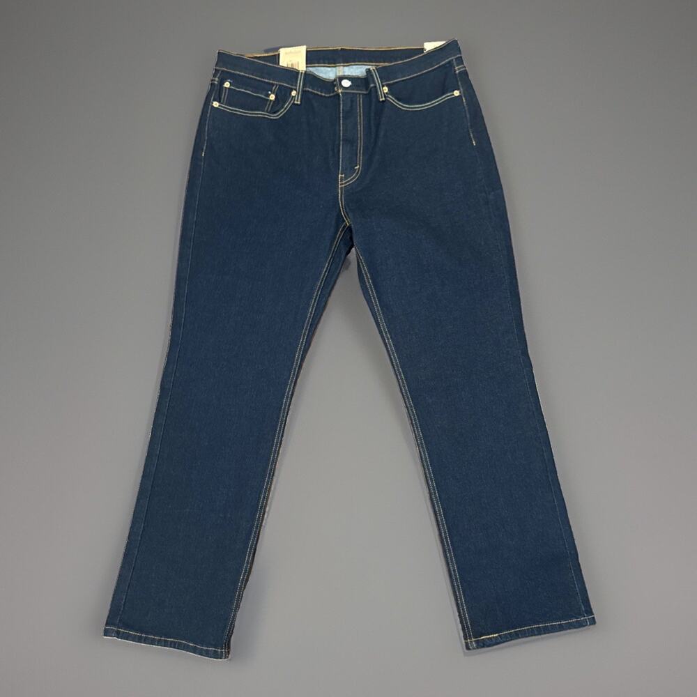 Levis 514 Jeans Mens 36x30 Blue Dark Wash Straight Stretch Denim Sit Below Waist